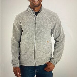 Carhartt Men's Light Gray Full Zip-Up Fleece Relaxed Fit Jacket Large NEW NWT